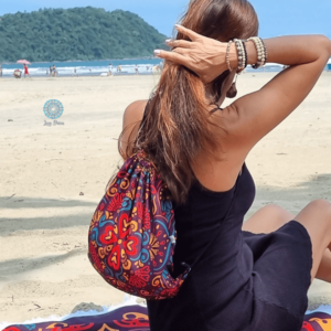 Kit Leve Brisa – Canga com Sacochila – Mandala Vermelha