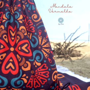 Kit Leve Brisa – Canga com Sacochila – Mandala Vermelha