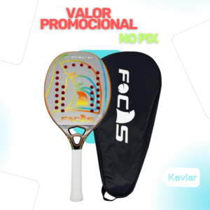 Raquete Beach Tennis Kevlar - Focas Prateada